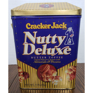 Vintage Cracker Jack Nutty Deluxe Butter Toffee Tin 90s